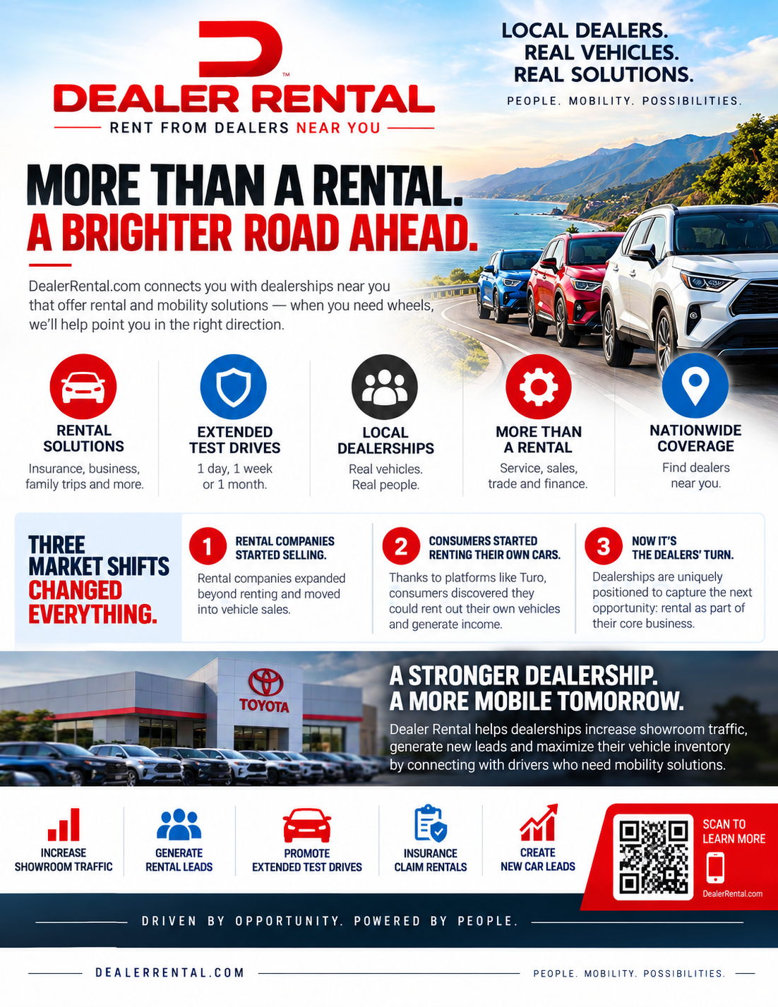 Dealer Rental — More Than a Rental. A Brighter Road Ahead. — sales one-pager